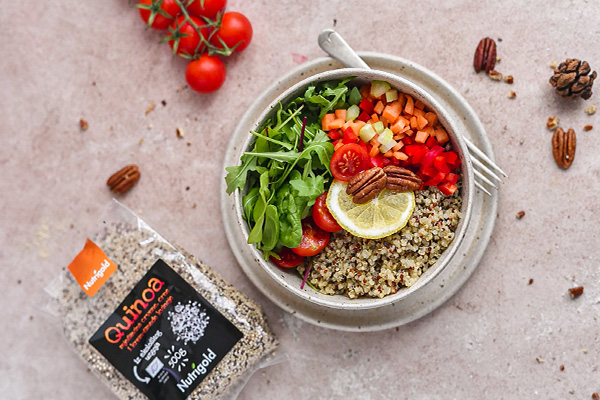 Nutrigold kvinoja in kvinoja solata