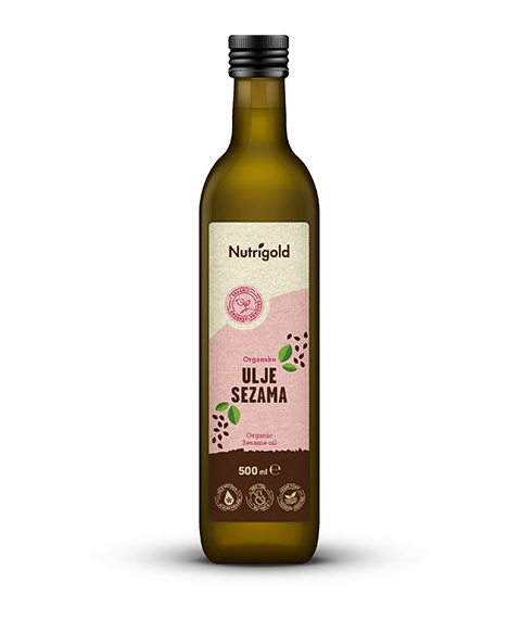 Sezamovo olje - Ekološko hladno stisnjeno 500ml Nutrigold