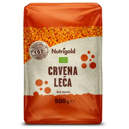 Leča rdeča - Ekološka 500 g Nutrigold