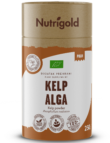 Kelp (Kombu) alga v prahu 250 g Nutrigold