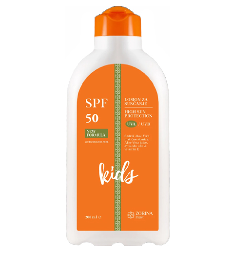 Kids SPF 50+ losjon za sončenje - 200ml Zorina mast