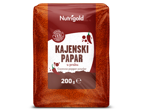 Kajenski poper v prahu 200g Nutrigold