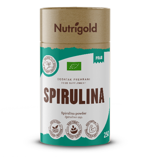 Nutrigold spirulina v prahu