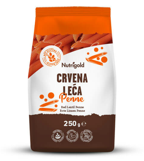 Nutrigold testenine iz rdeče leče brez glutena 250g