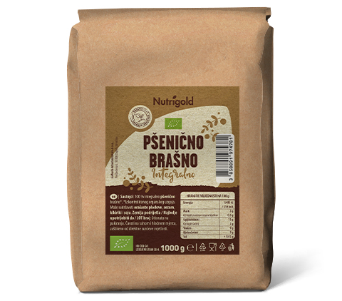 Pšenična moka polnozrnata - Ekološka 1000g Nutrigold