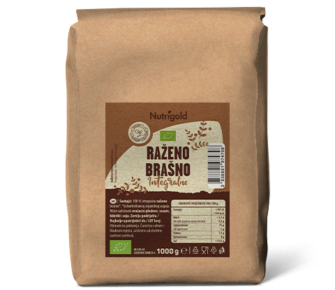 Ržena moka polnozrnata - Ekološka 1000g Nutrigold