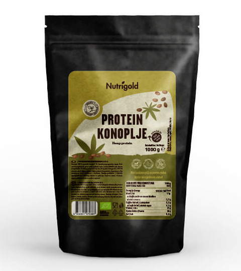 Konopljine beljakovine v prahu - Ekološke 1000g Nutrigold