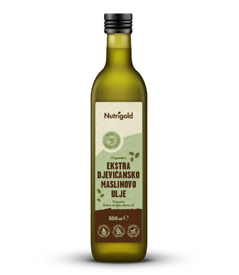Nutrigold ekstra djevičansko maslinovo ulje Organsko u tamnoj boci od 500ml 