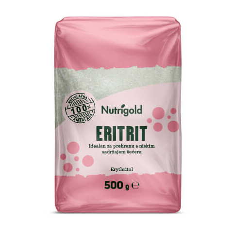 Nutrigold Eritrit naravni sladilo brez kalorij v pakiranju 500g