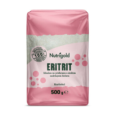 Nutrigold eritrit – naravno sladilo brez kalorij, pakiranje 1000 g