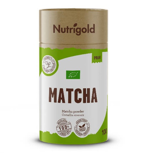 Nutrigold organski matcha prašek v pakiranju 100g