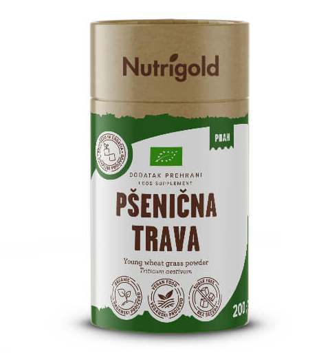 Nutrigold organska Pšenična trava v prahu v pakiranju 200 g