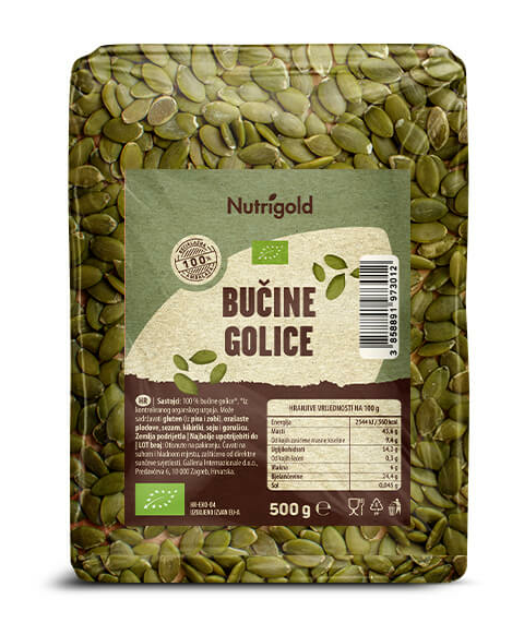 Nutrigold organska bučna semena 500g 