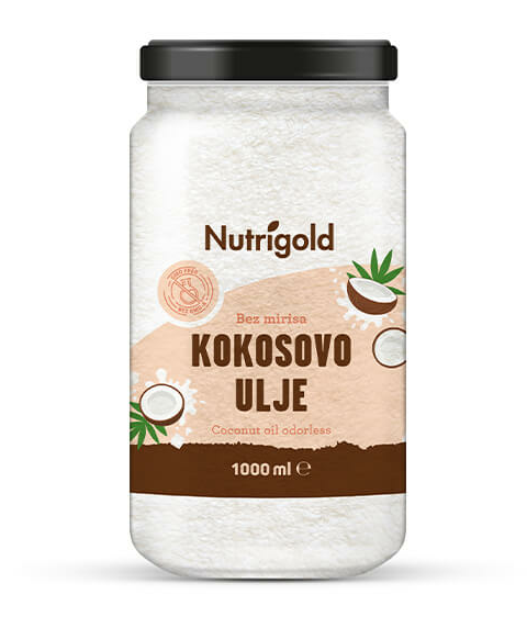 Kokosovo olje brez vonja - Kozarec 1000ml Nutrigold