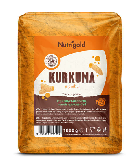 Kurkuma v prahu 1000g Nutrigold