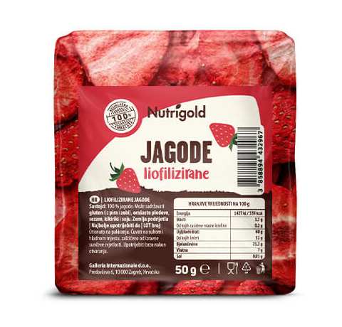 Nutrigold liofilizirane jagode v pakiranju  50g 