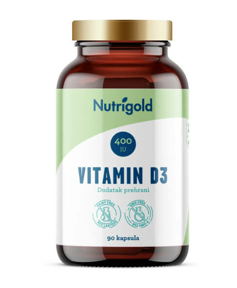 Vitamin D3 400 IU – 90 veganskih kapsul Nutrigold