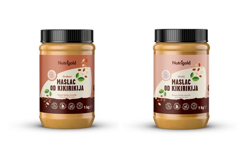 Nutrigold gladki i hrustljavo arašidovo maslo 1000g