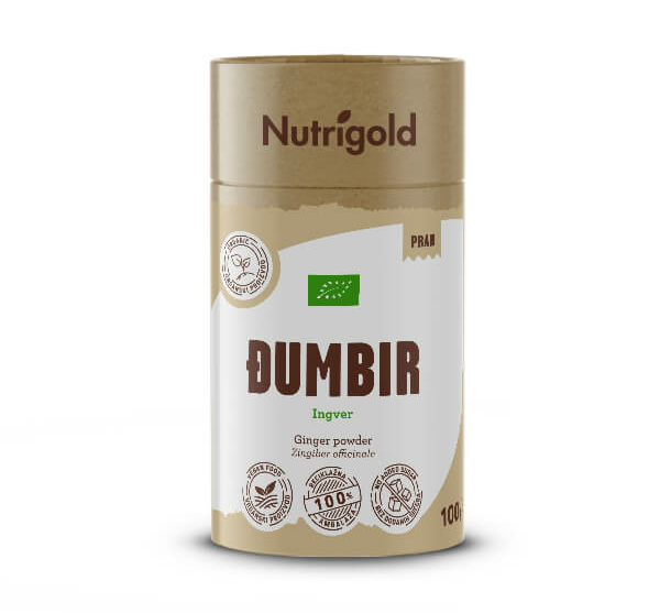 Nutrigold organski Ingver v prahu pakiranje 100g 