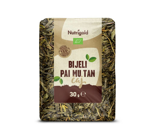 Beli čaj Pai Mu Tan - Ekološki 30g Nutrigold
