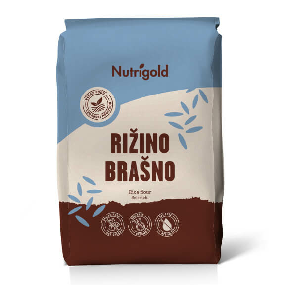 Nutrigold riževa moka u pakiranju od 1kg 