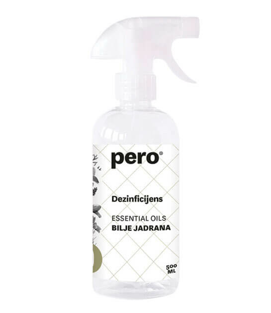 Razkužilo z dodatkom sredozemskih eteričnih olj – Ekološko 500ml Pero