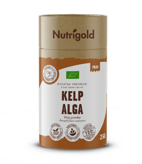 Kelp (Kombu) alga v prahu 250g Nutrigold