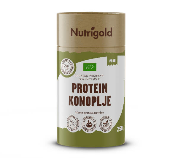 Proteinski prah konoplje - Ekoloski 250g Nutrigold