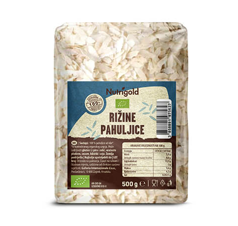 Riževi kosmiči - Ekološki 500g Nutrigold
