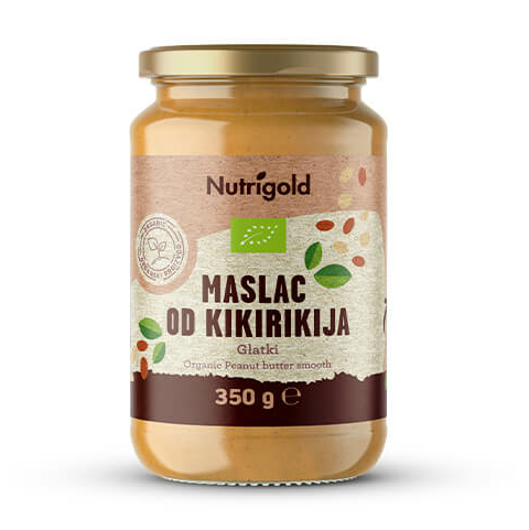 Arašidovo maslo Gladko - Ekološko 350g Nutrigold