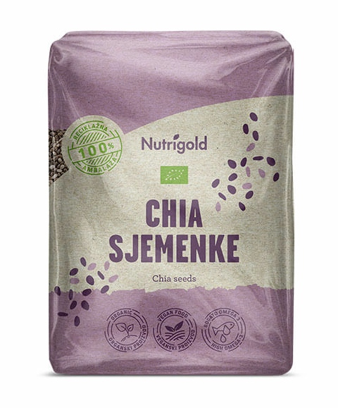 Chia semena – Ekološka 500g Nutrigold
