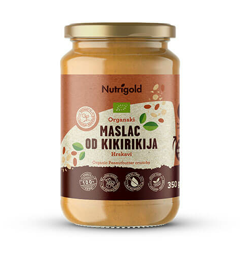 Arašidovo maslo / Hrustljavo - Ekološko 350g Nutrigold
