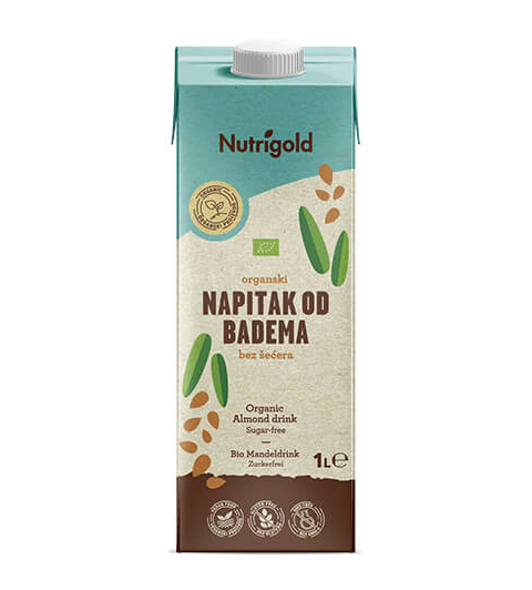 Mandljev napitek Brez sladkorja – Ekološki 1000ml Nutrigold