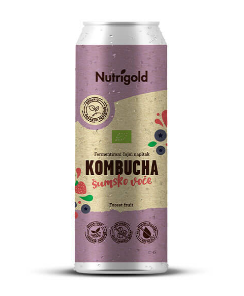 Nutrigold  Ekološka Kombucha Gozdni sadeži 330ml 