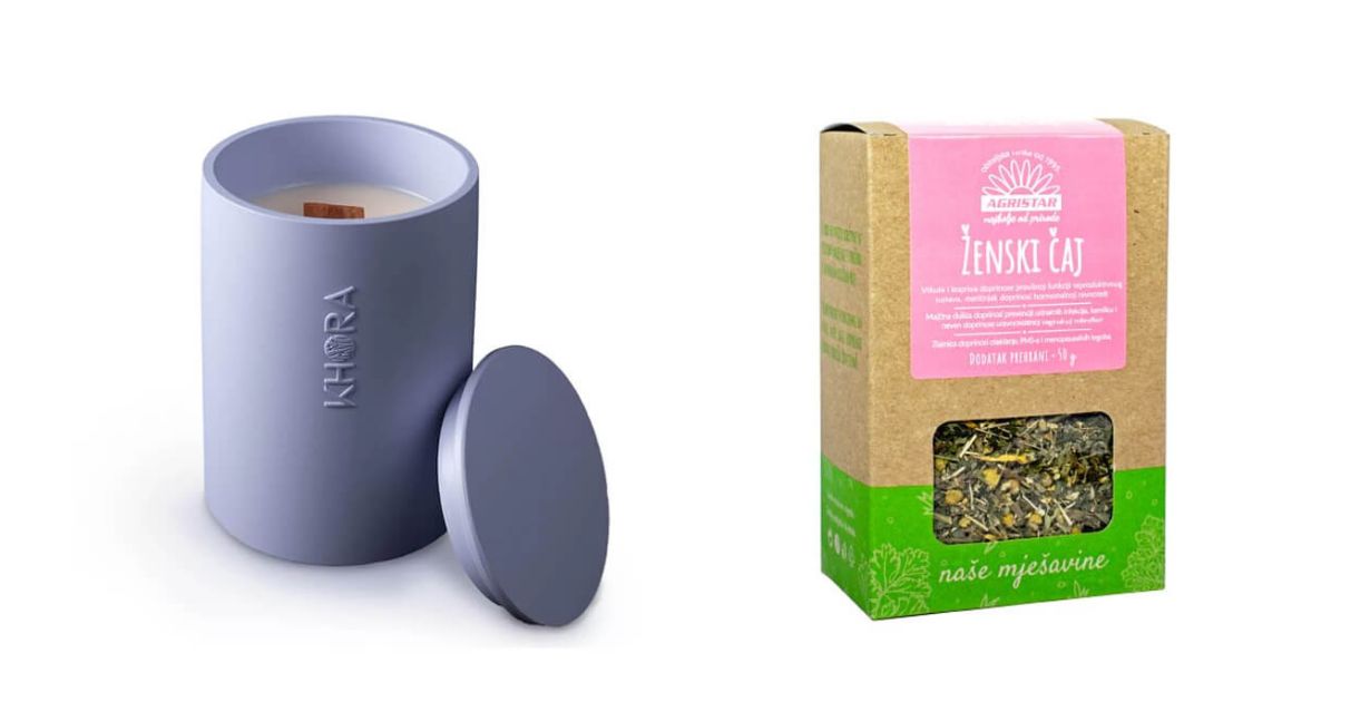 Dišeča sveča s 100% sojinim voskom Bamboo & White Tea - Khora