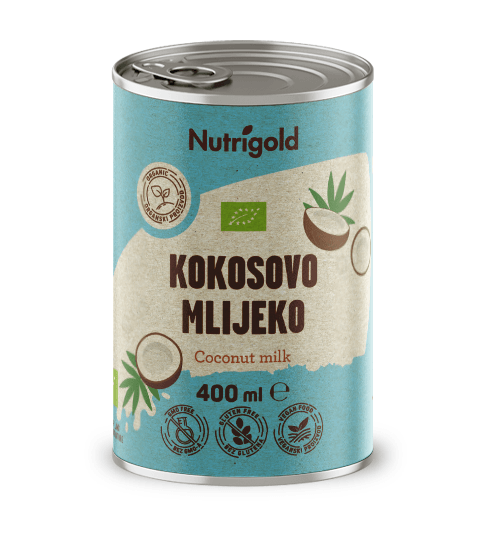 Kokosovo mleko – Ekološko 400ml Nutrigold