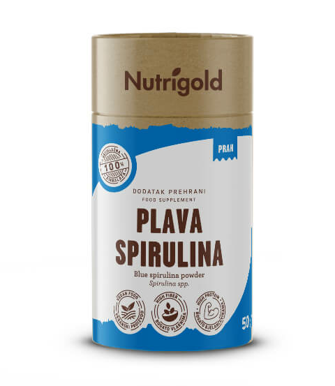 Modra spirulina v prahu - 50g Nutrigold