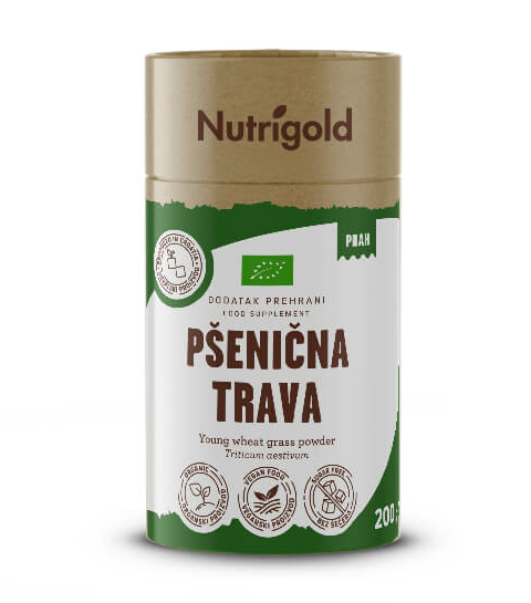 Pšenična trava u prahu - Organska 200g Nutrigold Superhrana