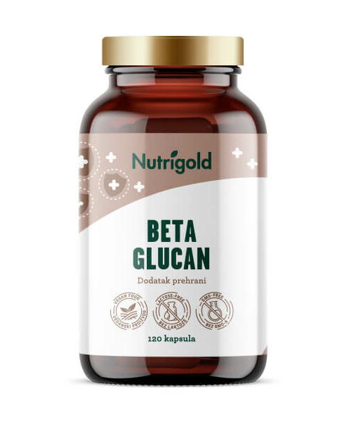 Beta glukan 350mg - 120 veganskih kapsul Nutrigold