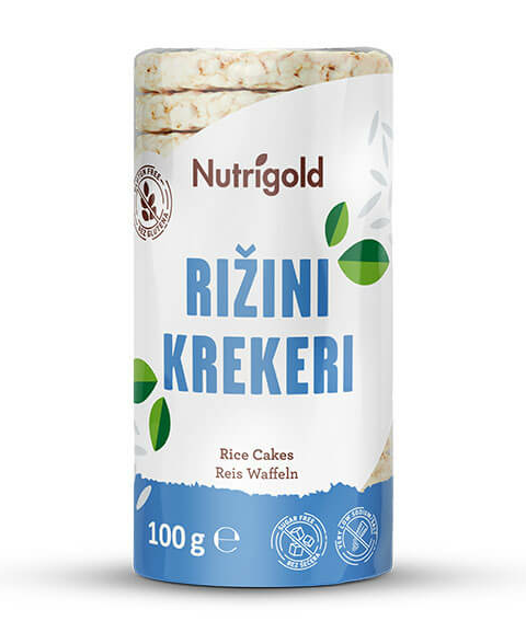 Riževi vaflji Natural - 100 g Nutrigold