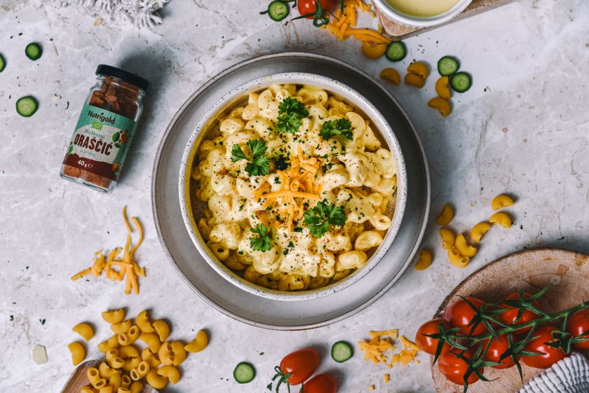 Recept za hitro in okusno kosilo - Beljakovinski mac & cheese.
