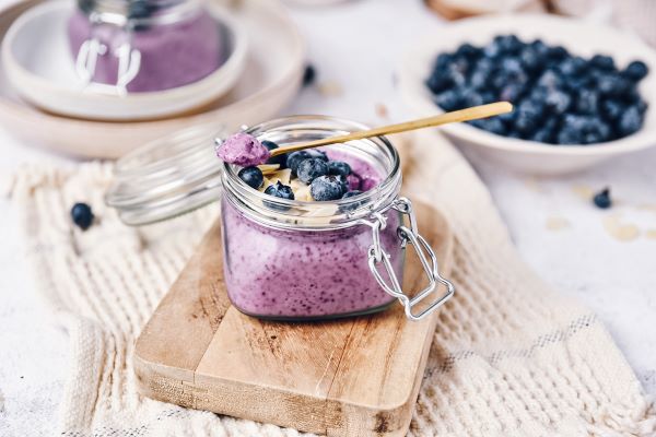 Ajdov puding z borovnicami - recept