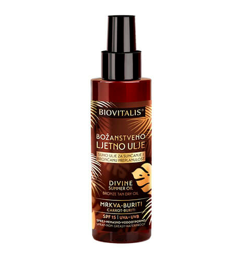 Suho olje za sončenje SPF 15 – 100 ml Biovitalis