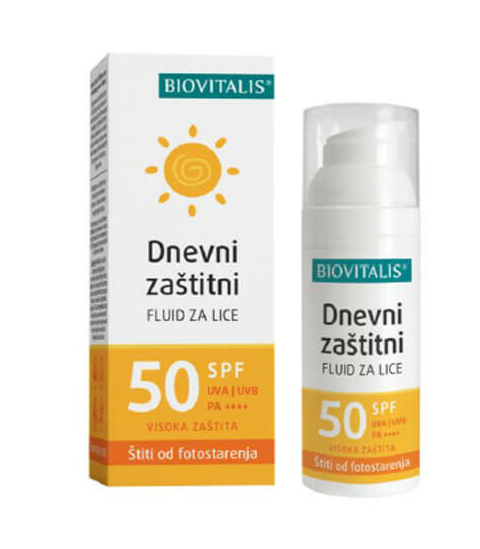 Dnevni zaščitni fluid za obraz SPF 50 – 50 ml Biovitalis