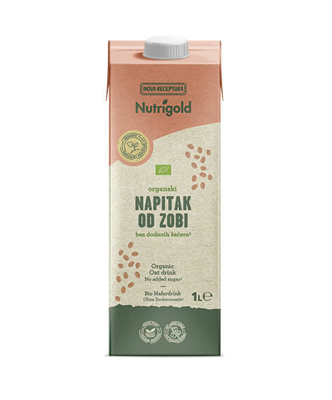 Ovseni napitek Brez dodanega sladkorja - Ekološki 1000 ml Nutrigold