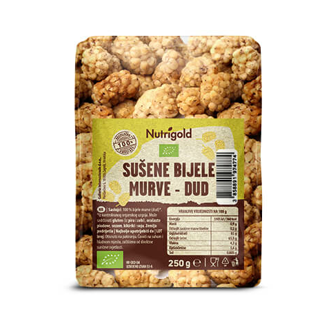 Sušene bele murve - Ekološke 250 g Nutrigold