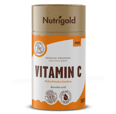 Vitamin C v prahu (Askorbinska kislina) 500 g Nutrigold