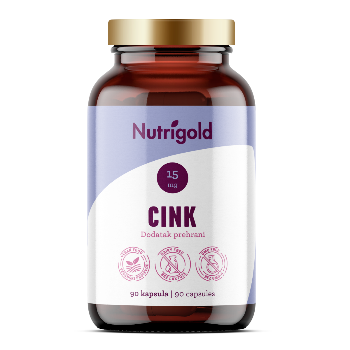Cink 15 mg – 90 veganskih kapsul Nutrigold