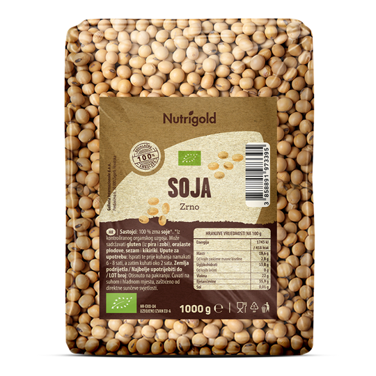 Soja - Ekološka 1000 g Nutrigold