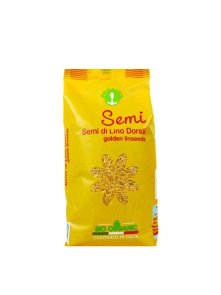 Probios zlata lanena semena brez glutena v plastični embalaži, 500g.